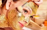 Gold facial mask